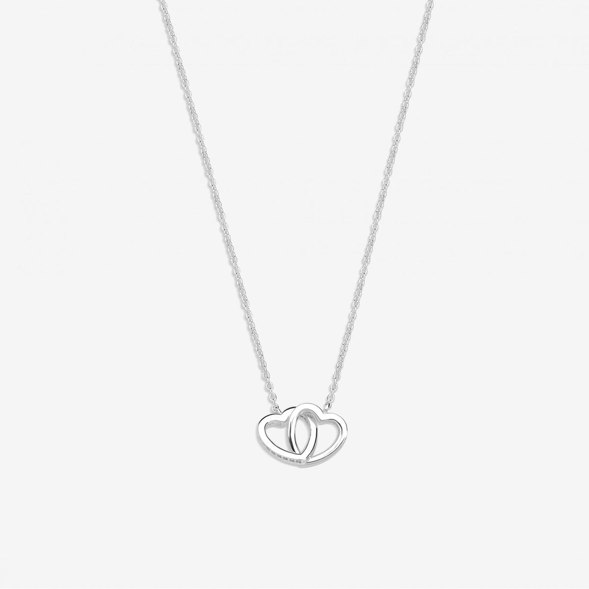 Simply Silver Sterling Silver 925 Interlink Heart Necklace