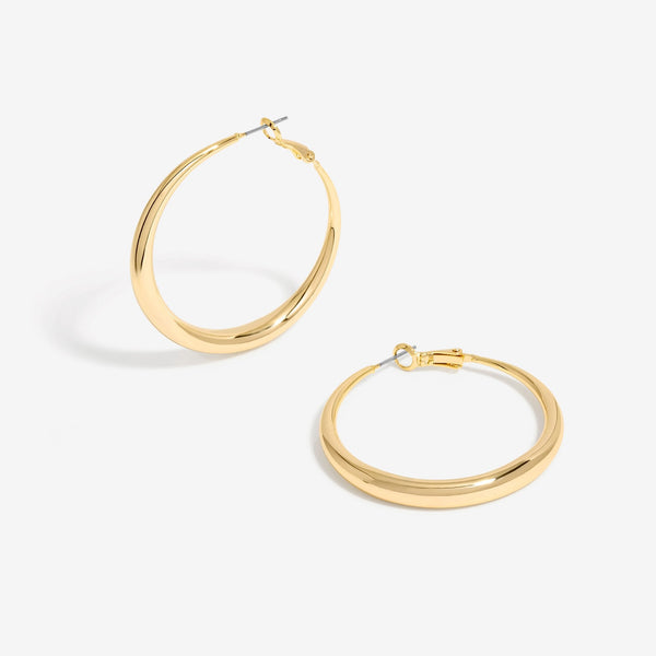 Jon Richard Gold Plated Polished Fine Hoop Earrings