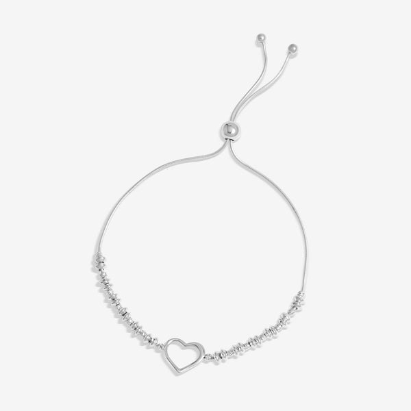 Simply Silver Sterling Silver 925 Open Heart Toggle Bracelet