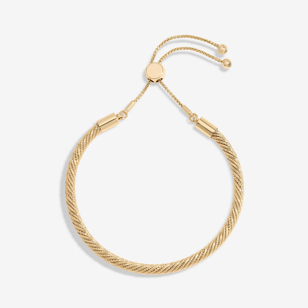 Mood Gold Textured Cuff Toggle Bracelet