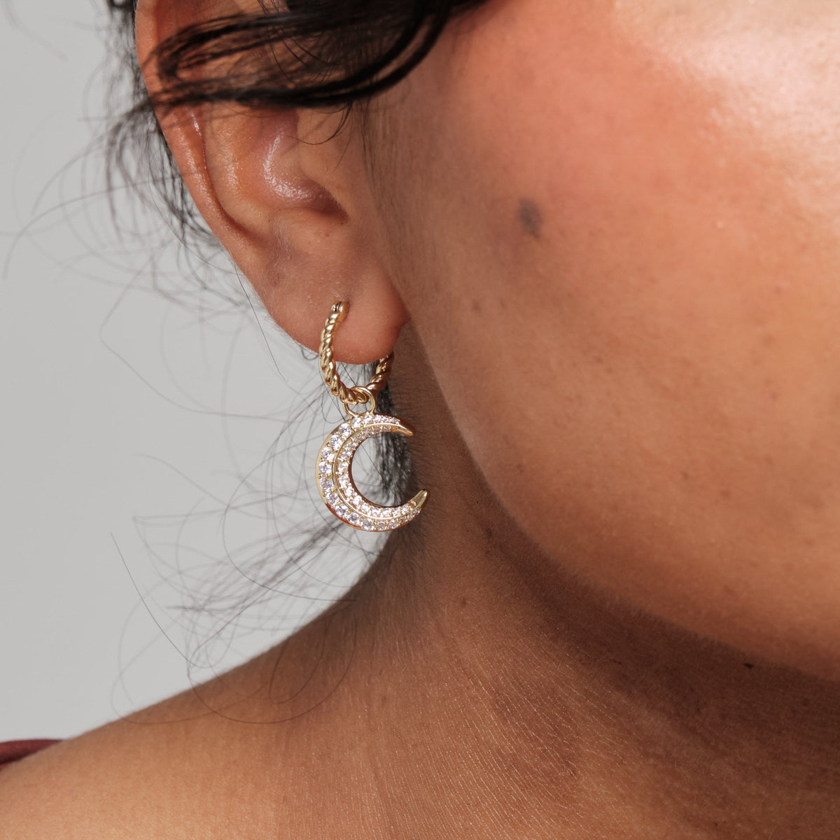 Inicio Gold Plated Celestial Opal Mis Match Earrings - Gift Pouch
