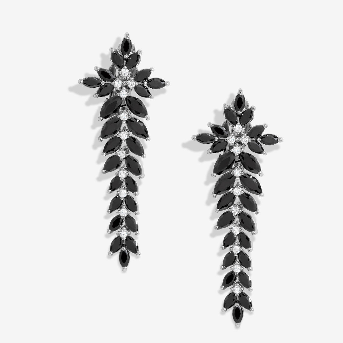 Jon Richard Jet Plated Statement Clip Earrings