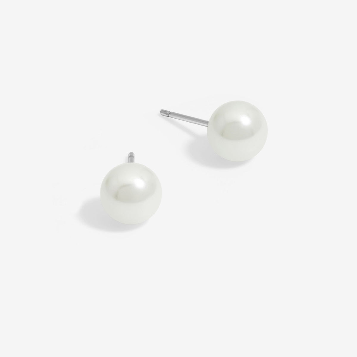 Simply Silver Sterling Silver 925 Pearl Stud 8mm Earrings