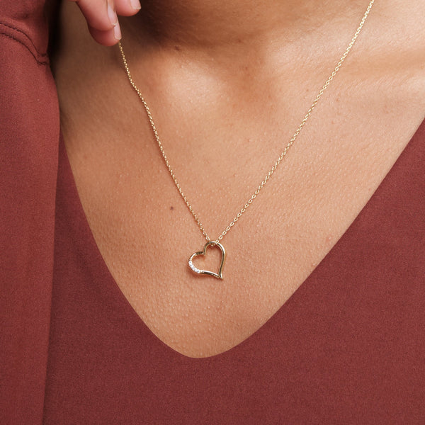 Inicio Gold Plated Cubic Zirconia Heart Box Set  - Gift Box