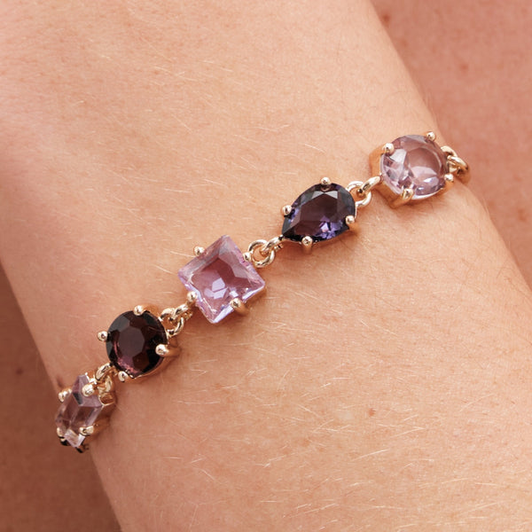 Mood Gold Purple Toggle Bracelet