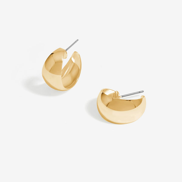 Jon Richard Gold Plated Polished Hoop Earrings