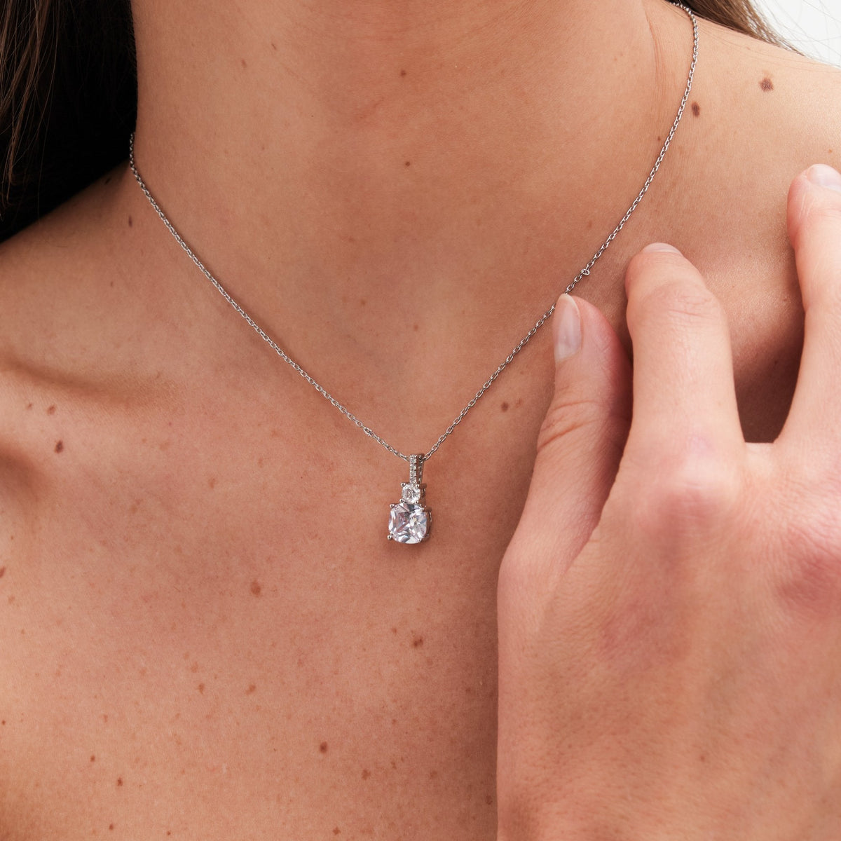 Jon Richard Rhodium Plated Cubic Zirconia Pendant Box Set - Gift Box