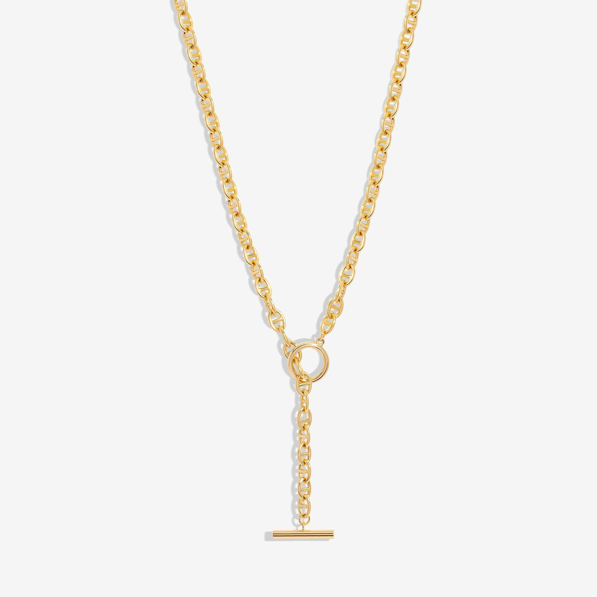 Jon Richard Gold Plated T Bar Long Drop Necklace