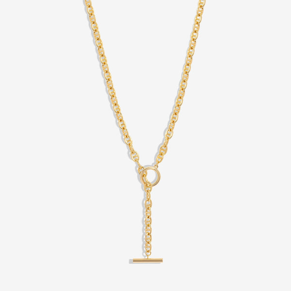 Jon Richard Gold Plated T Bar Long Drop Necklace