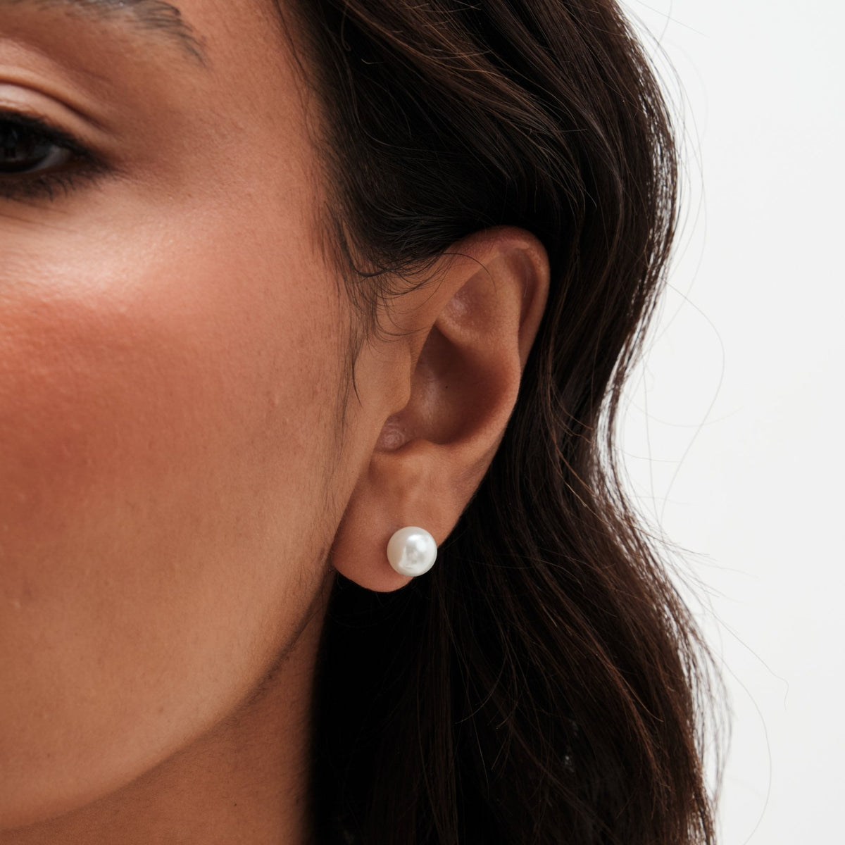 Simply Silver Sterling Silver 925 Pearl Stud 8mm Earrings