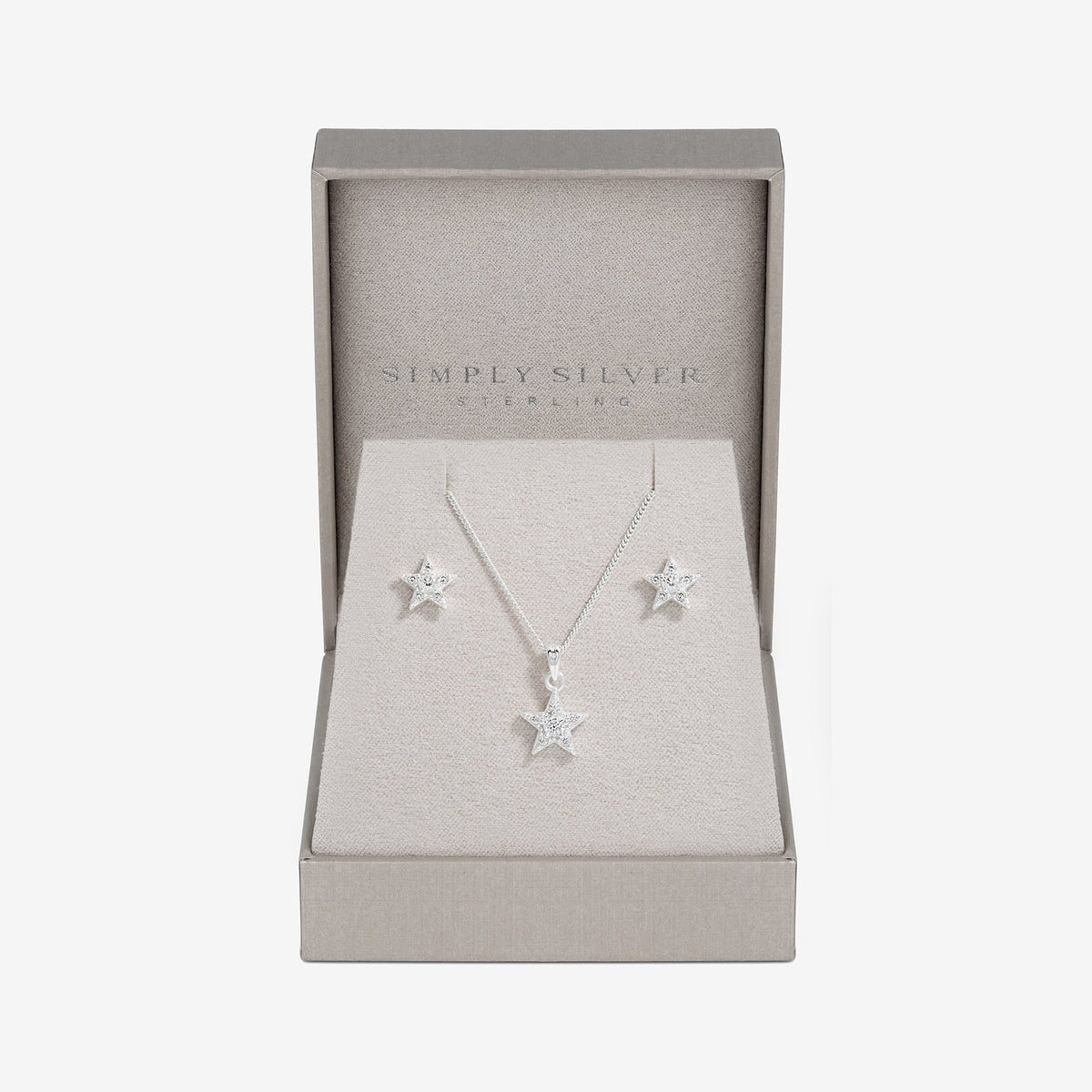 Simply Silver Sterling Silver 925 Celestial Set - Gift Boxed