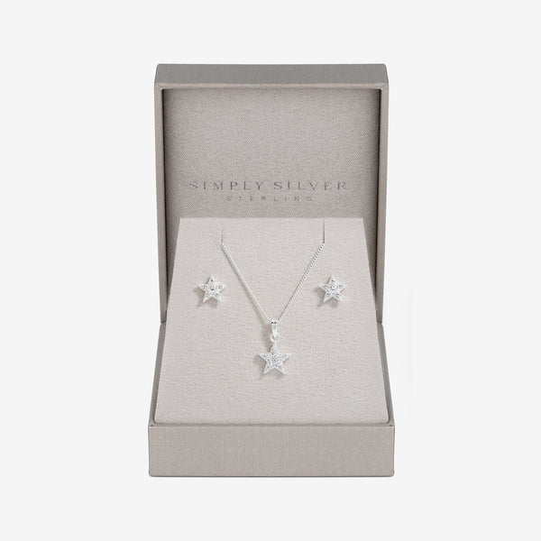 Simply Silver Sterling Silver 925 Celestial Set - Gift Boxed