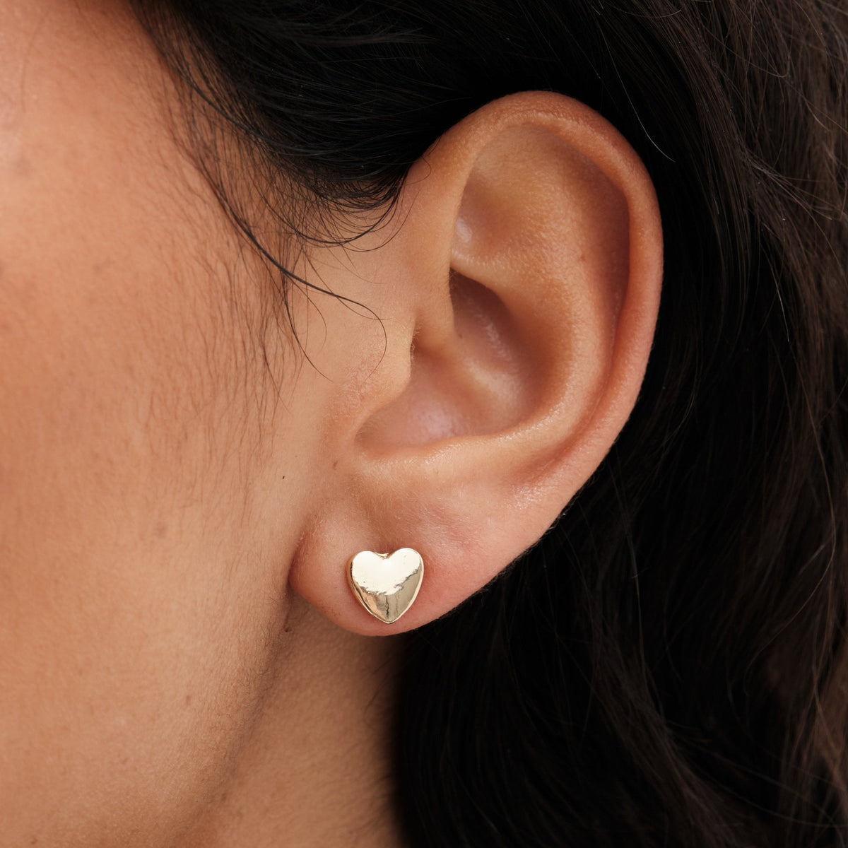 Mood Gold Crystal Heart Stud And Hoop Earrings - Pack Of 3