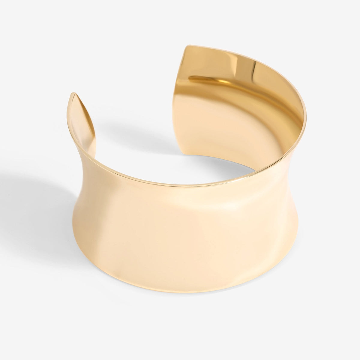 Mood Gold Polished Sculpted Cuff Bracelet