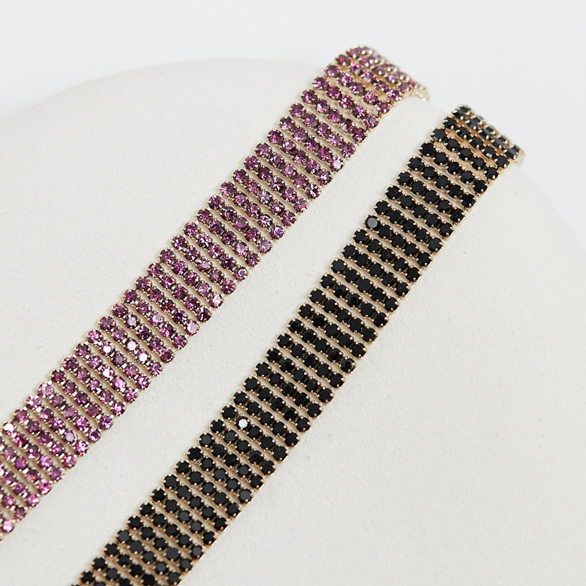 Mood Gold Amethyst Fixed Diamante Choker Necklace