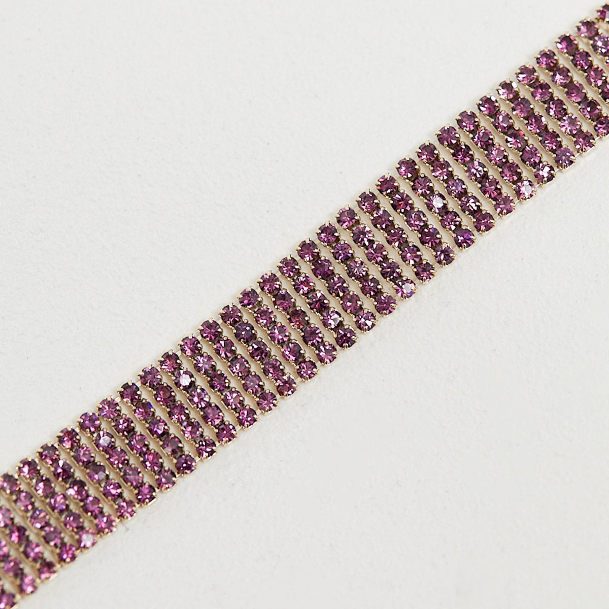 Mood Gold Amethyst Fixed Diamante Choker Necklace