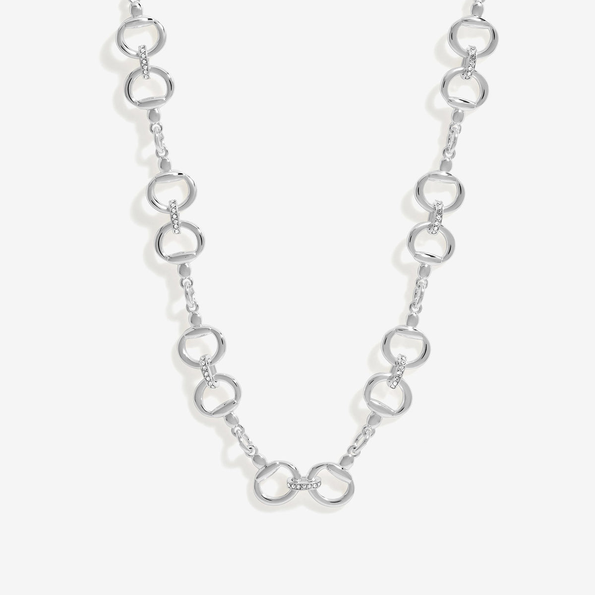 Inicio Silver Plated Polished Snaffle Necklace - Gift Pouch