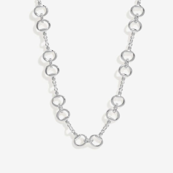 Inicio Silver Plated Polished Snaffle Necklace - Gift Pouch