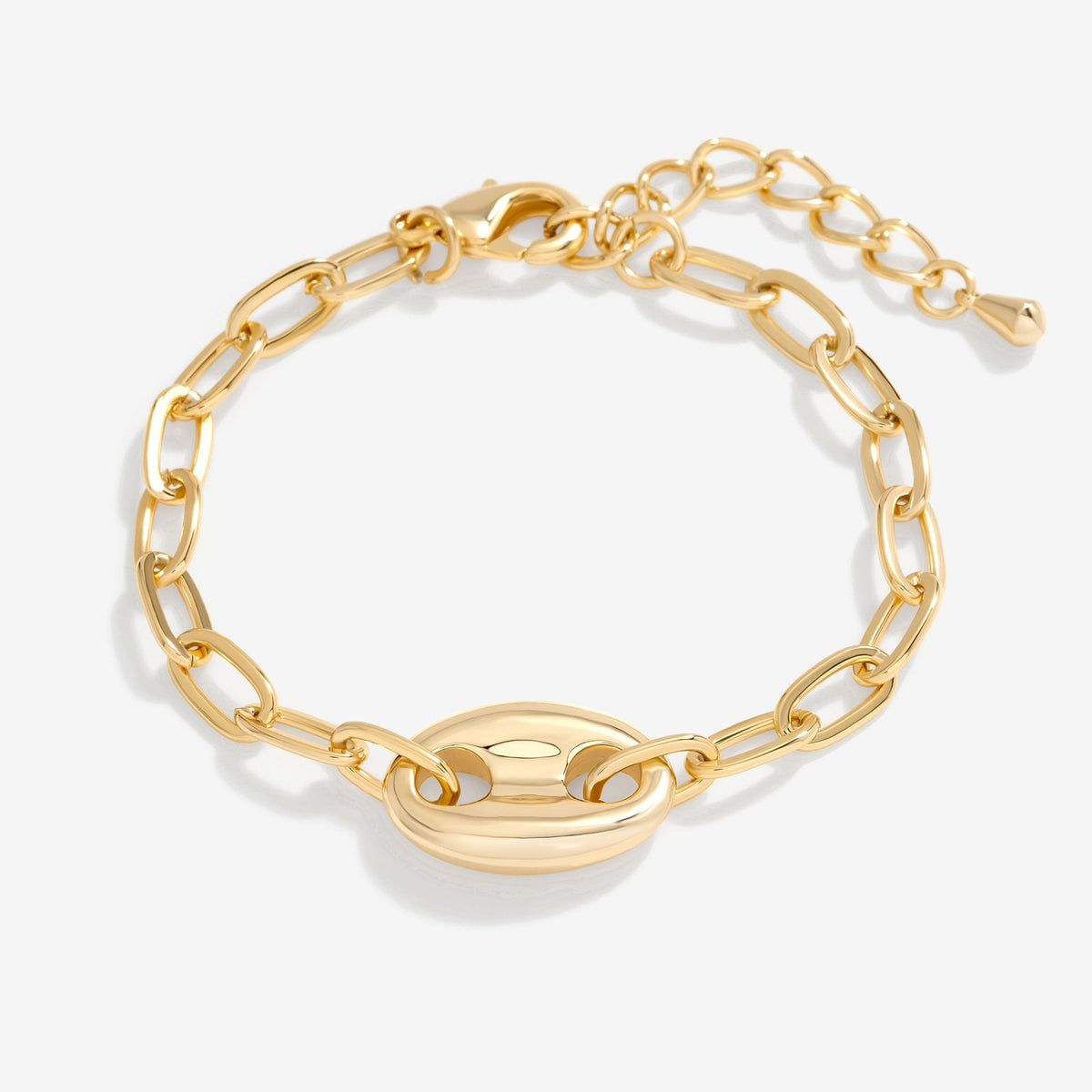 Jon Richard Gold Plated Polished Link Bracelet