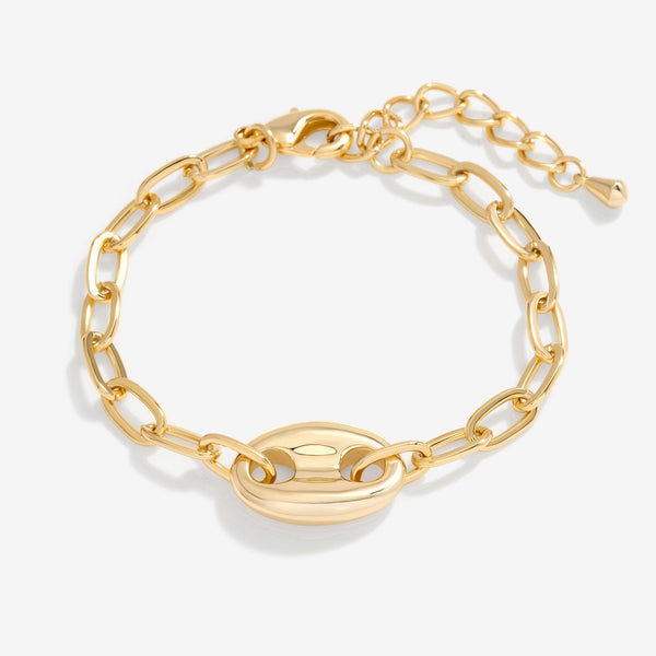 Jon Richard Gold Plated Polished Link Bracelet
