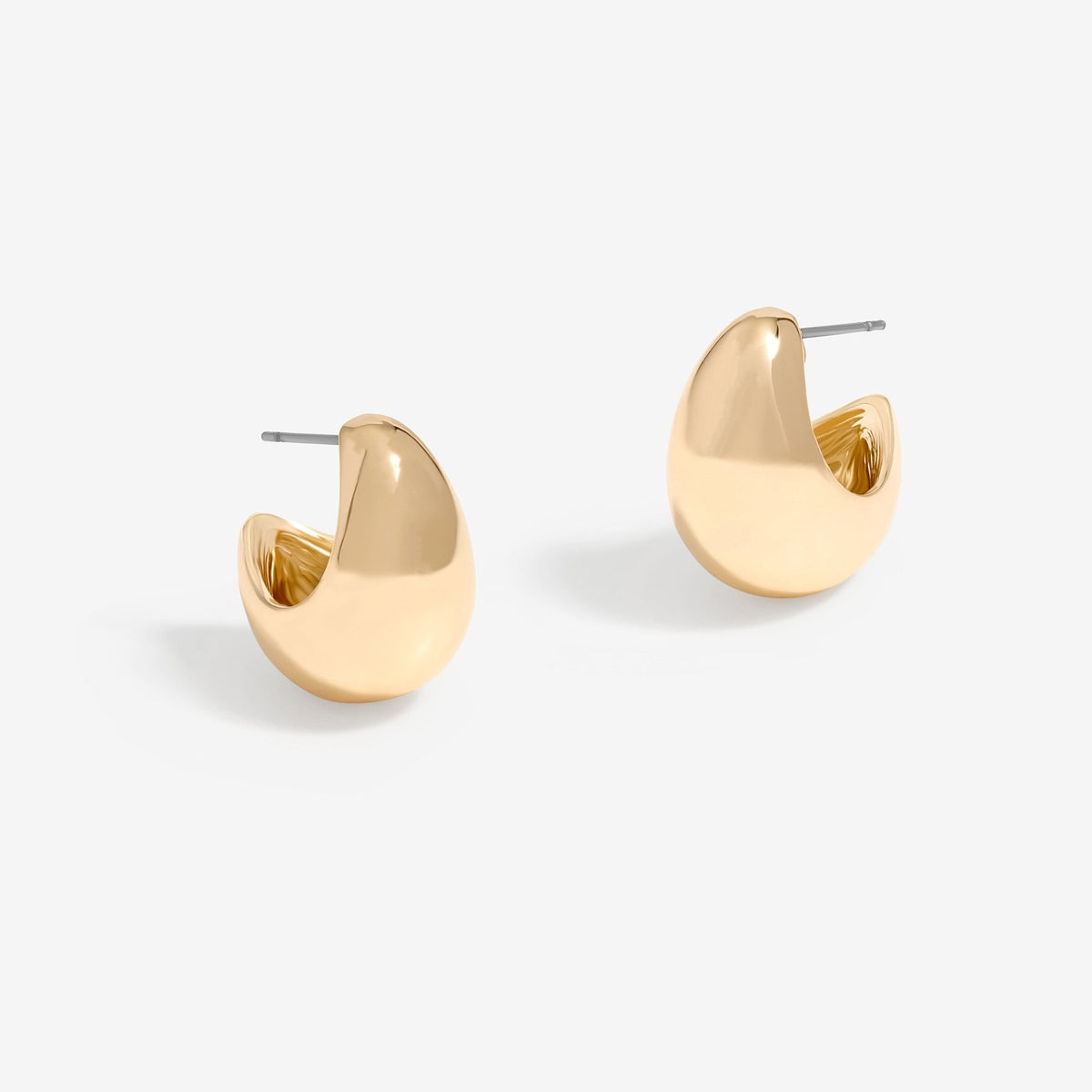 Jon Richard Gold Plated Curved Domed Earrings