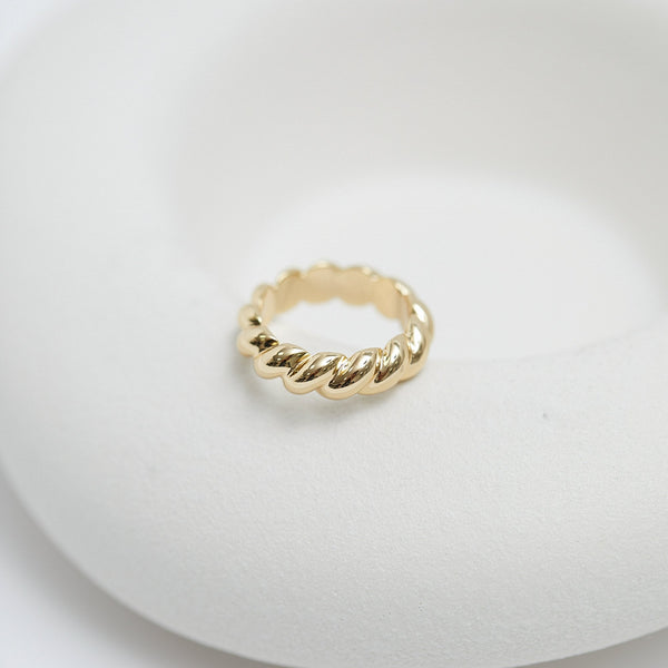 Jon Richard Gold Plated Polished Twisted Ring