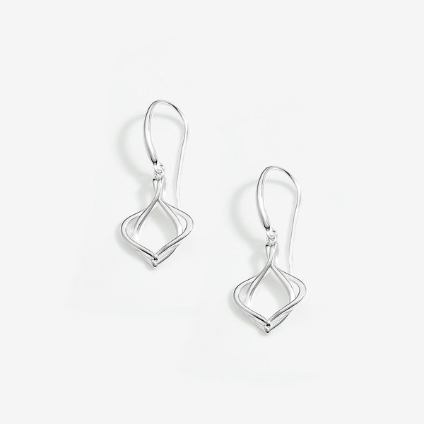 Simply Silver Sterling Silver 925 Polished Interlink Fishhook Earrings