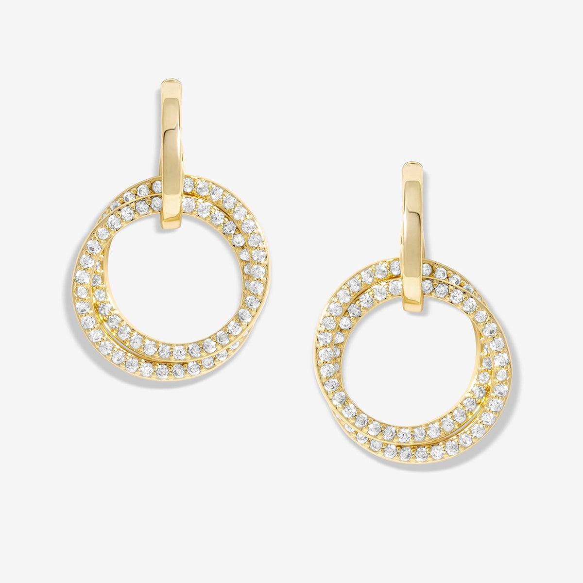 Jon Richard Silver Plated Open Circle Earrings