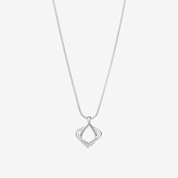 Simply Silver Sterling Silver 925 Polished Interlink Diamond Shape Open Pendant