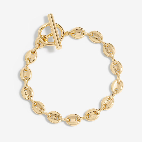 Jon Richard Gold Plated Polished Nugget link Bracelet