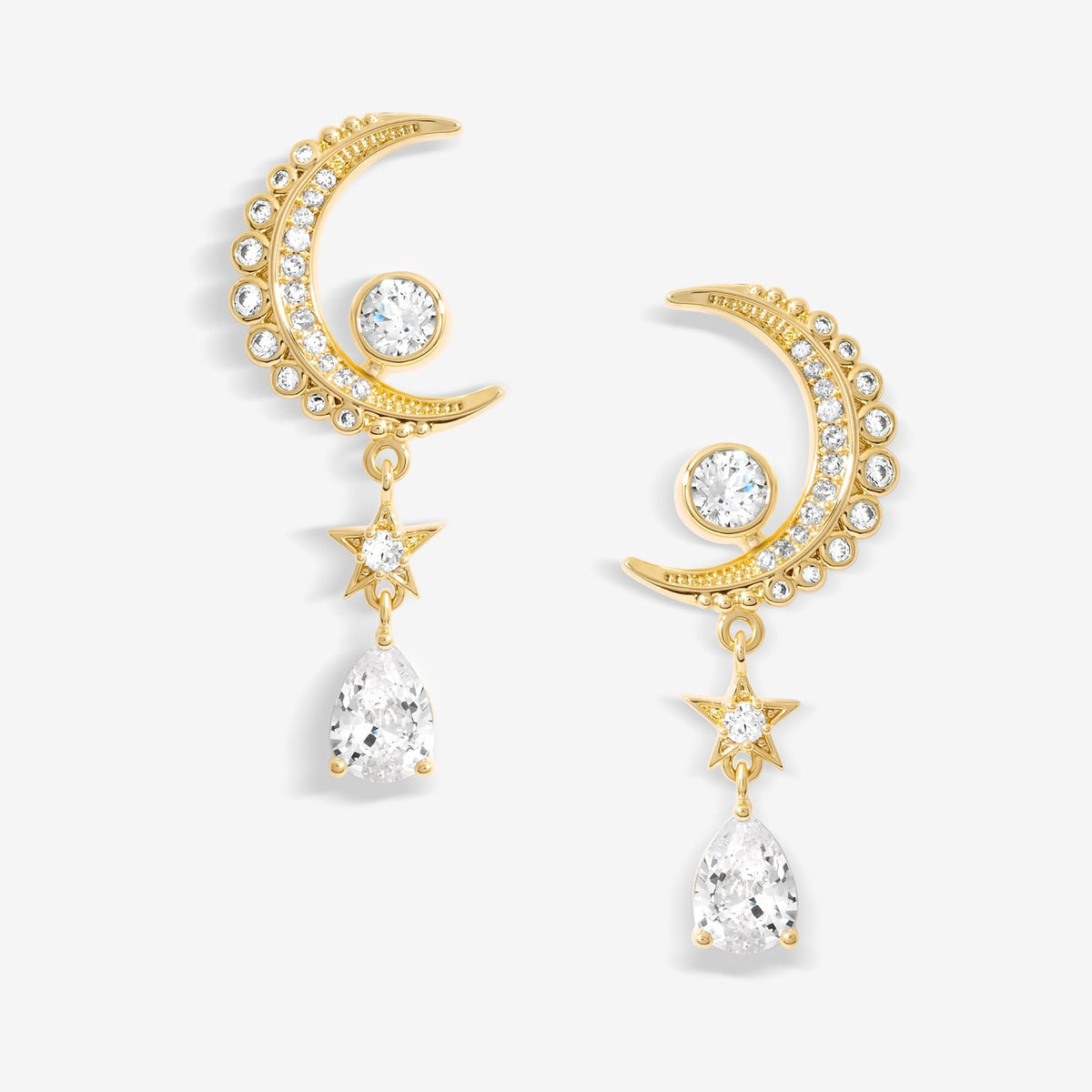 Jon Richard Gold Plated Cubic Zirconia Celestial Earrings