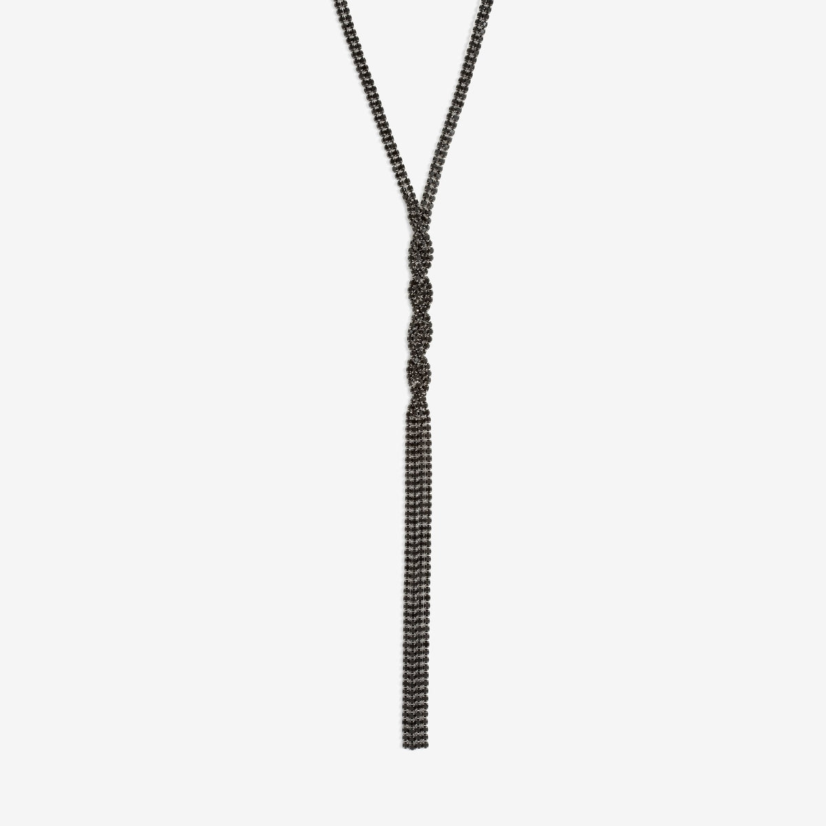 Jon Richard Jet Twist Lariat Necklace