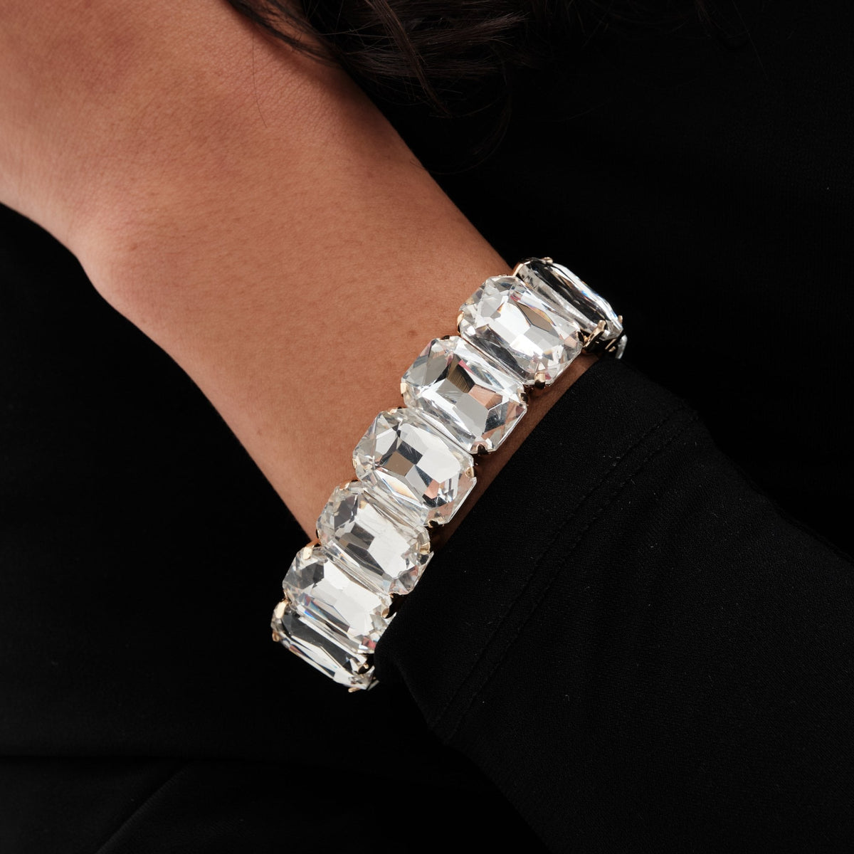 Mood Gold Crystal Stone Stretch Bracelet