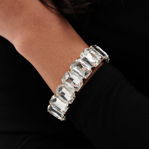 Mood Gold Crystal Stone Stretch Bracelet