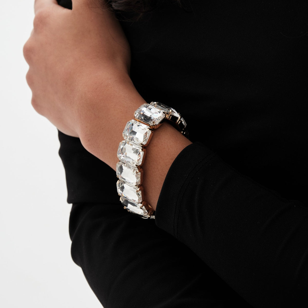 Mood Gold Crystal Stone Stretch Bracelet