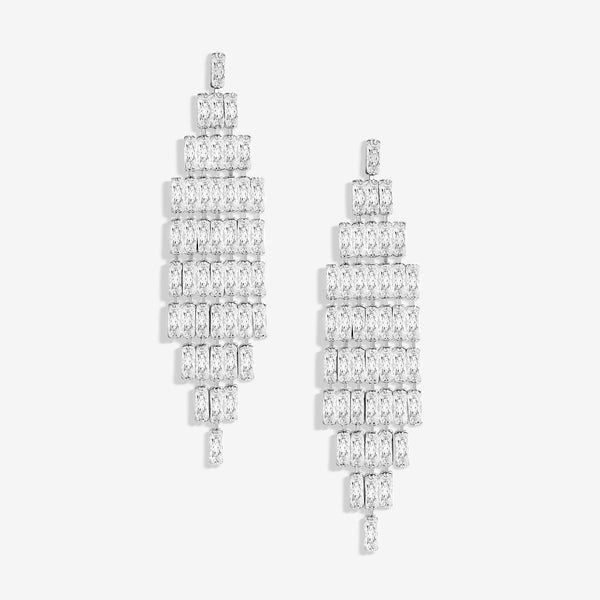 Jon Richard Silver Plated Crsytal Statement Drop Earring