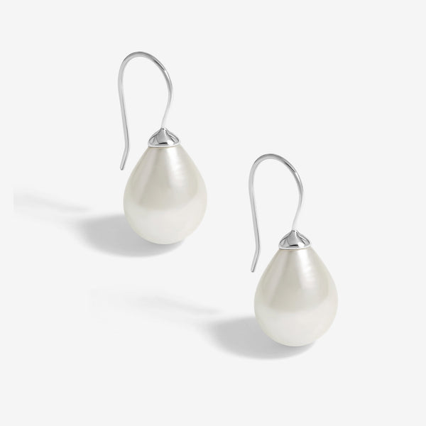 Simply Silver Sterling Silver 925 Pearl Classic Fishhook Earrings