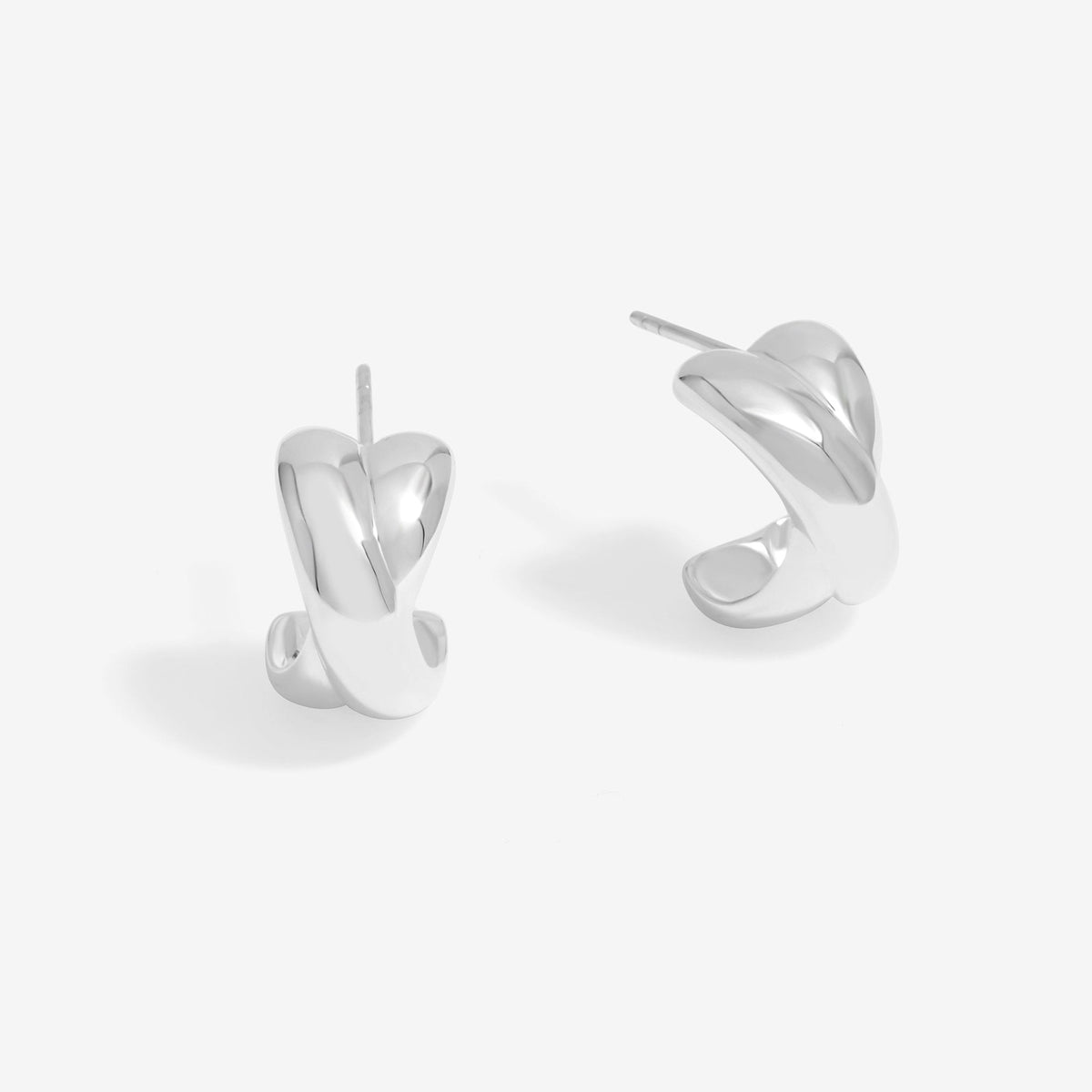Simply Silver Sterling Silver 925 Polished Kiss Hoop Earrings