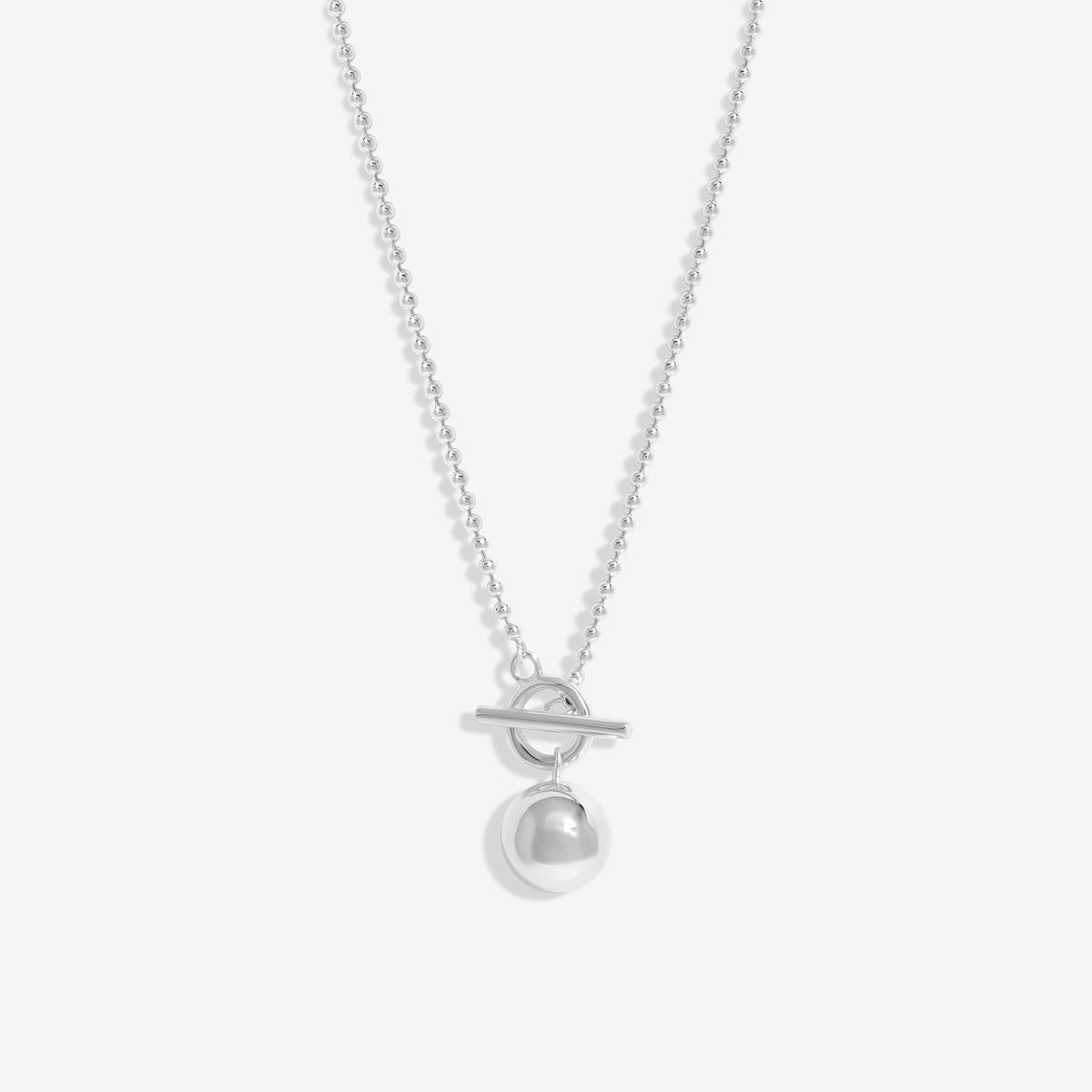 Simply Silver Sterling Silver 925 Polished Orb Necklace