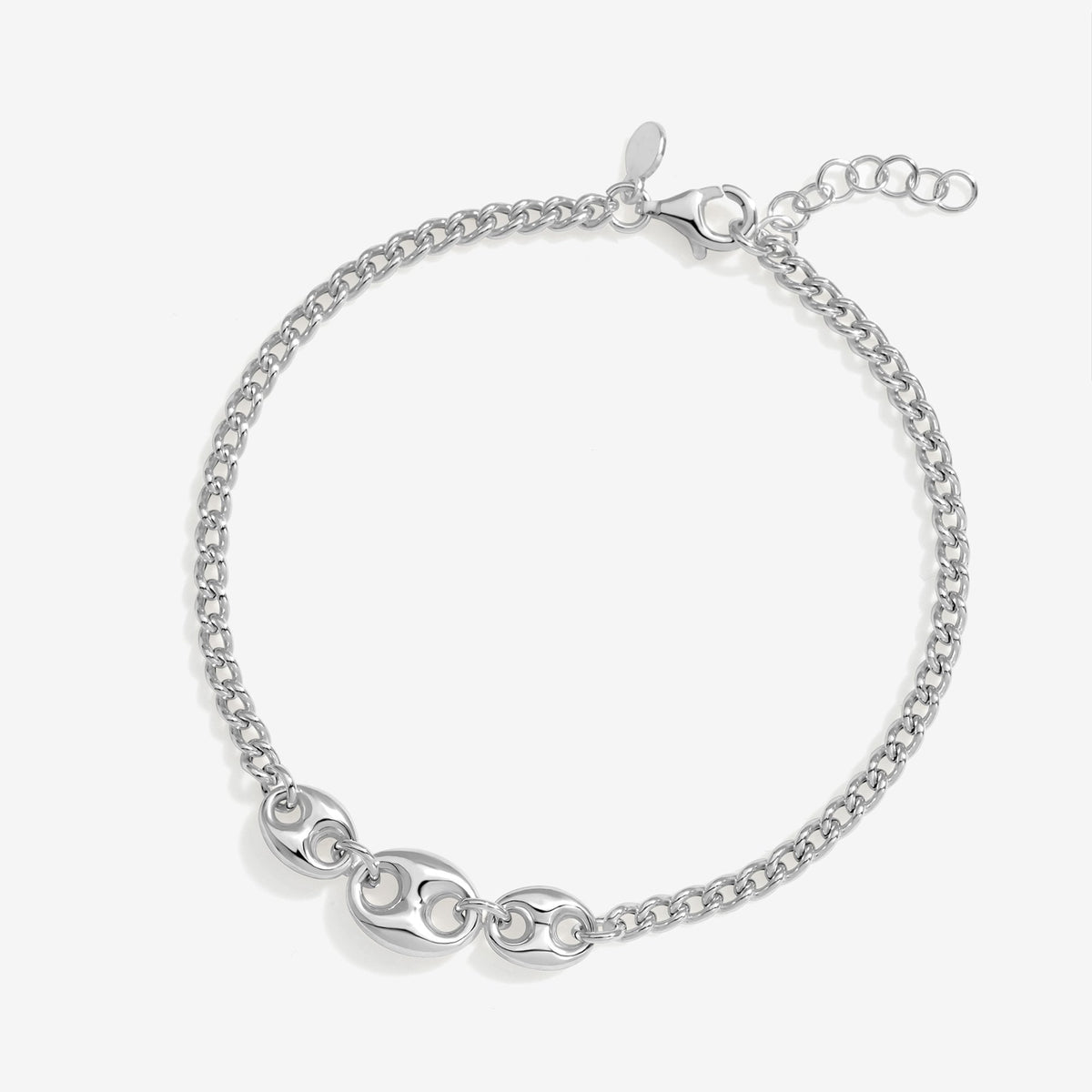 Simply Silver Sterling Silver 925 Polished Link Bracelet