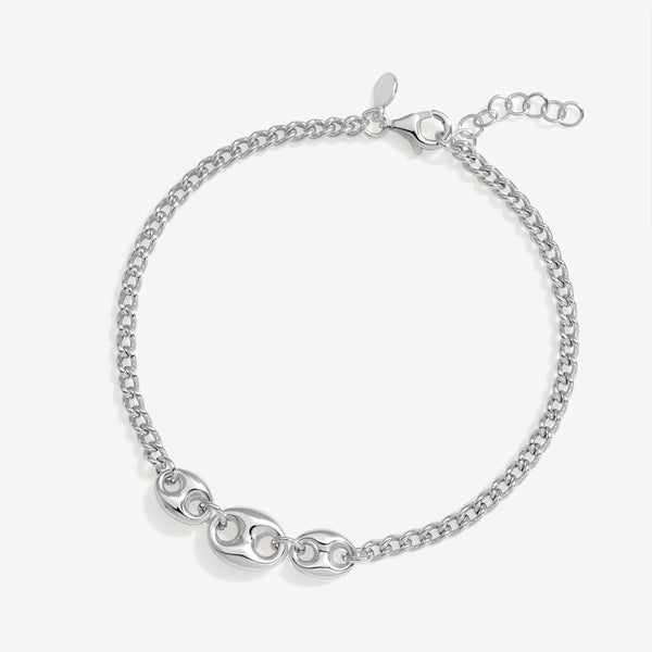 Simply Silver Sterling Silver 925 Polished Link Bracelet