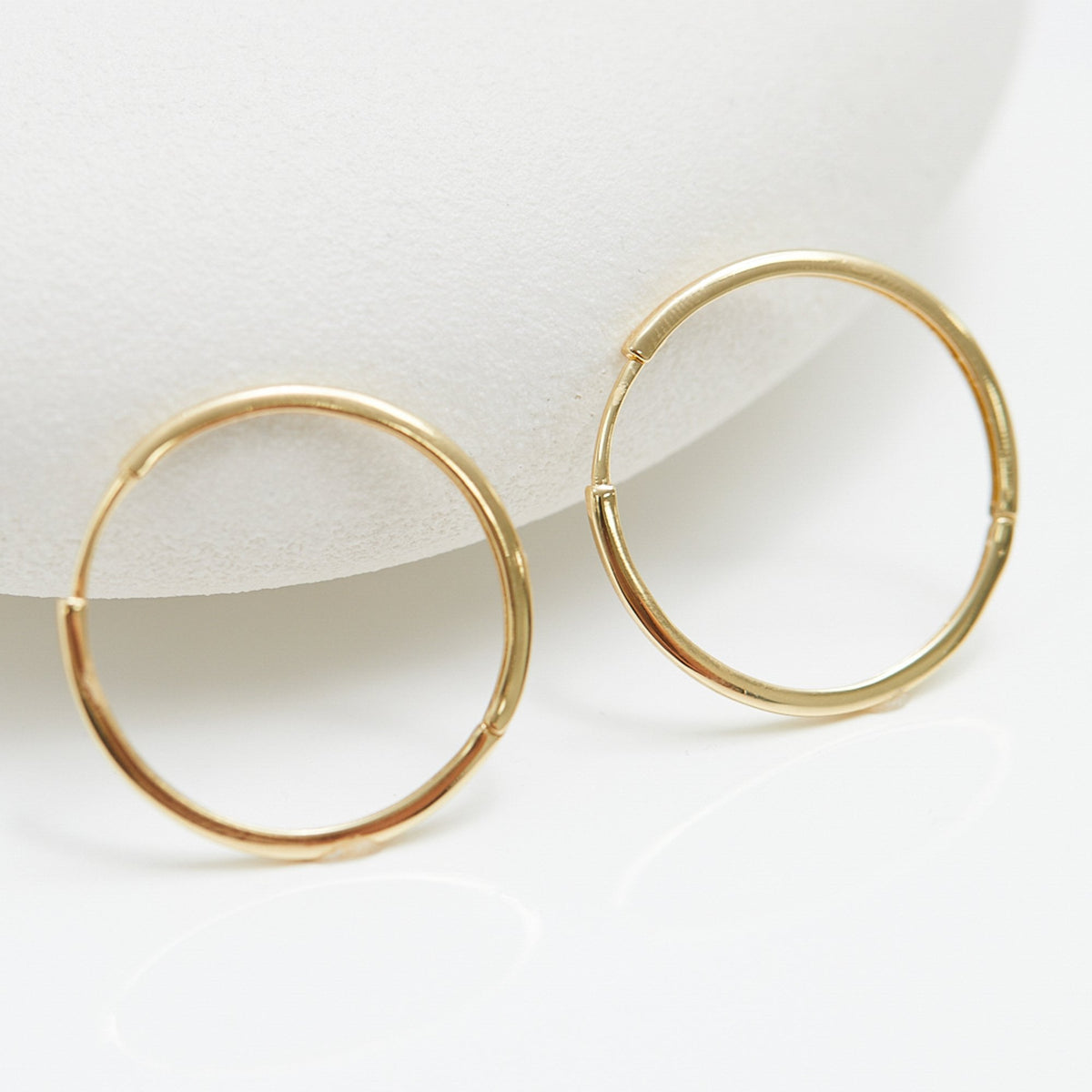 Jon Richard Gold Plated Polished Large Hoop Earrings