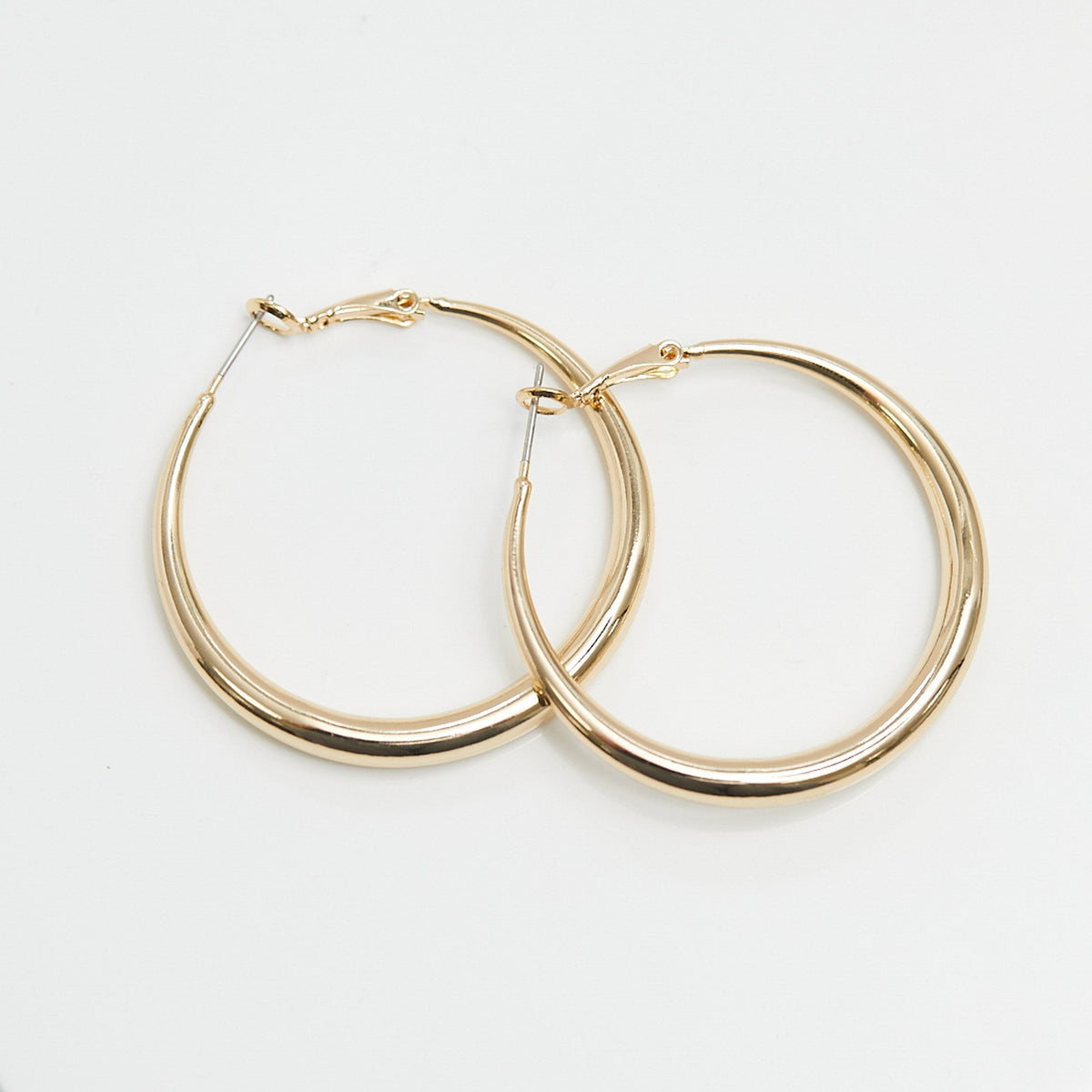 Jon Richard Gold Plated Polished Large Hoop Earrings