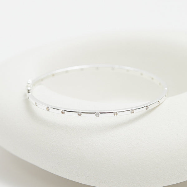 Jon Richard Silver Plated Fine Crystal Bangle
