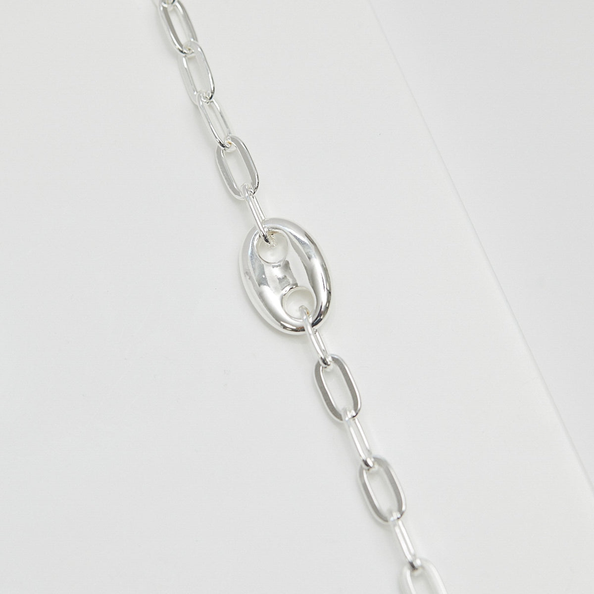 Jon Richard Silver Plated Polished Link Bracelet