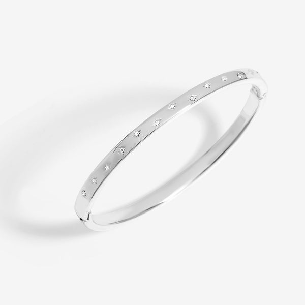Mood Silver Crystal Star Cuff Bracelet