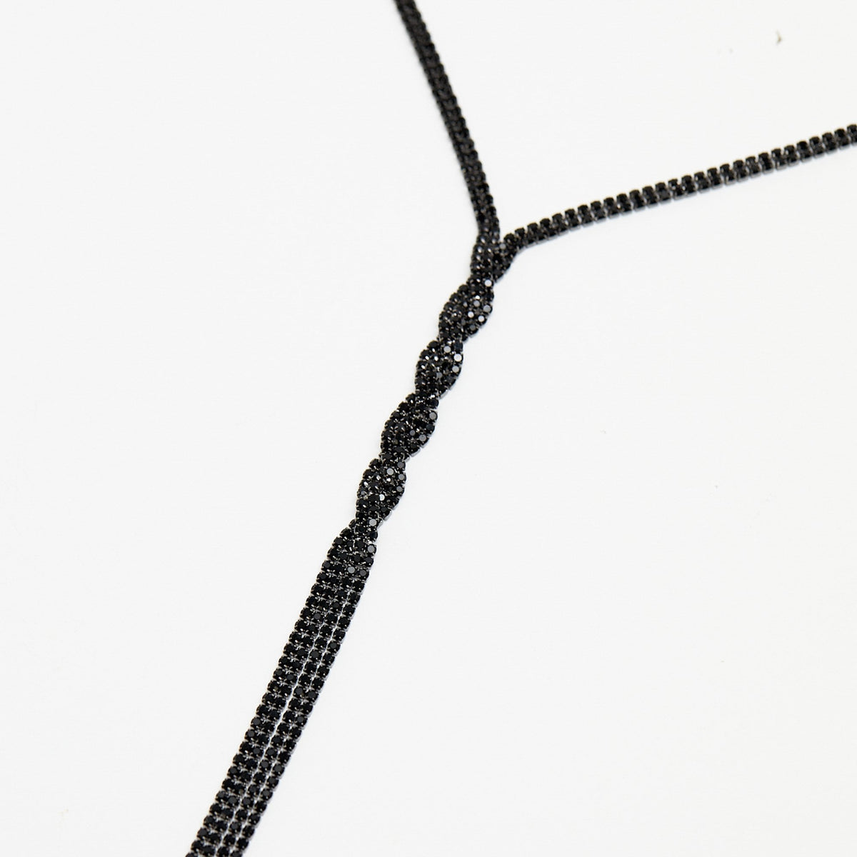 Jon Richard Jet Twist Lariat Necklace