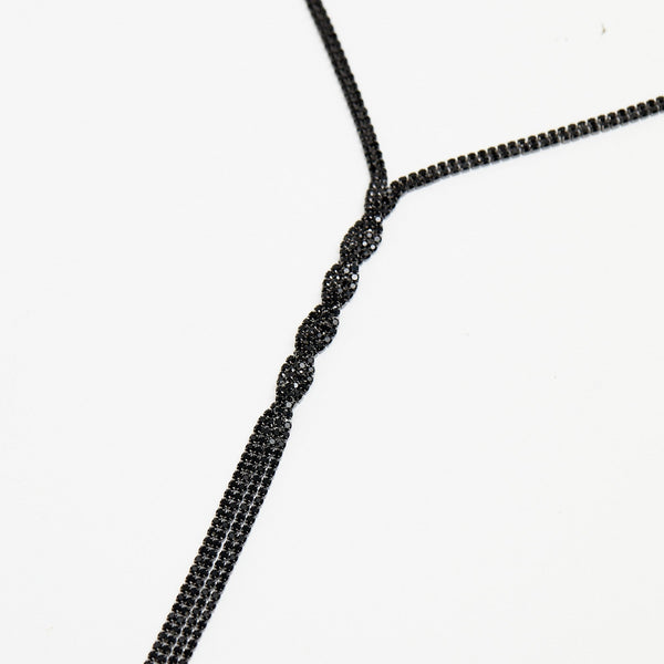 Jon Richard Jet Twist Lariat Necklace