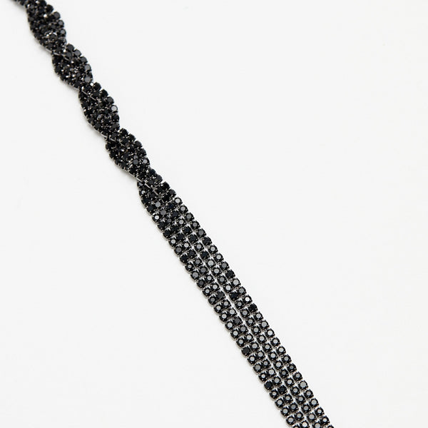 Jon Richard Jet Twist Lariat Necklace