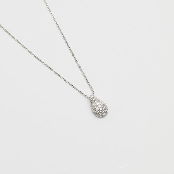 Inicio Rhodium Plated Cubic Zirconia Teardrop Set - Gift Box